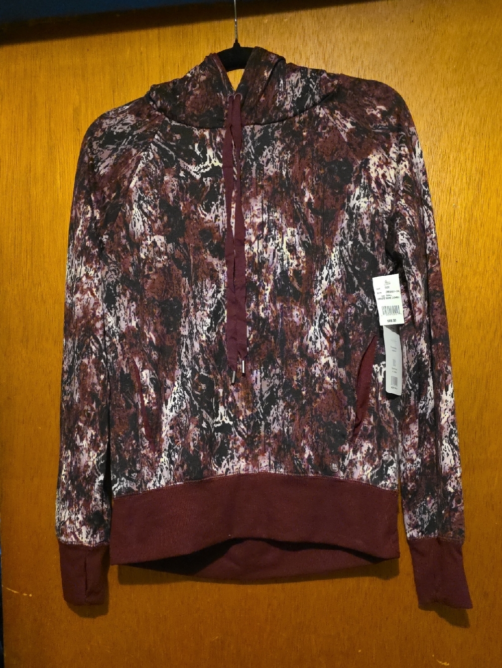 Jones New York Sport Maroon and Black Printed Top
